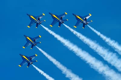 Blue Angels Diamond Formation Over Annapolis