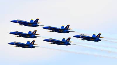 Blue Angels Formation Flight over Annapolis