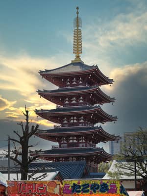 Five-Story Pagoda at Senso-ji Temple, Tokyo