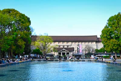 Tokyo National Museum Honkan Building with Reflecting Pool