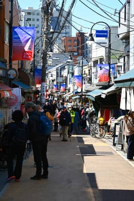 Busy Shopping Street in Tokyo