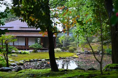 Traditional Japanese Garden with Historic Architecture in Kanazawa