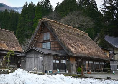 Traditional Gassho-zukuri House in Winter, Shirakawa-go