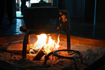Traditional Irori Hearth in Shirakawa-go Village