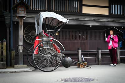Traditional Rickshaw in Historic Takayama Street