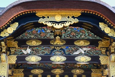 Ornate Temple Gate Architecture, Kyoto