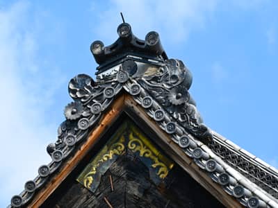 Ornate Temple Roof Detail, Kyoto
