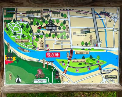 Tourist Map Sign in Arashiyama, Kyoto