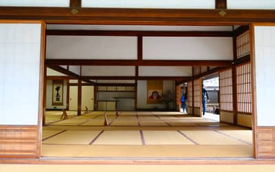 Traditional Japanese Interior with Tatami Mats, Kyoto