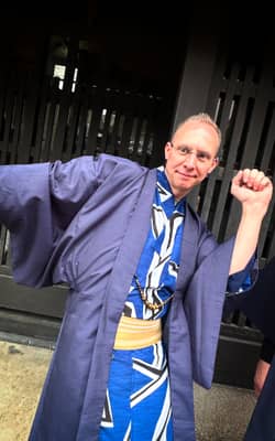Visitor in Traditional Japanese Yukata, Kyoto