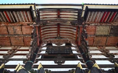 Traditional Temple Roof Architecture, Nara, Japan