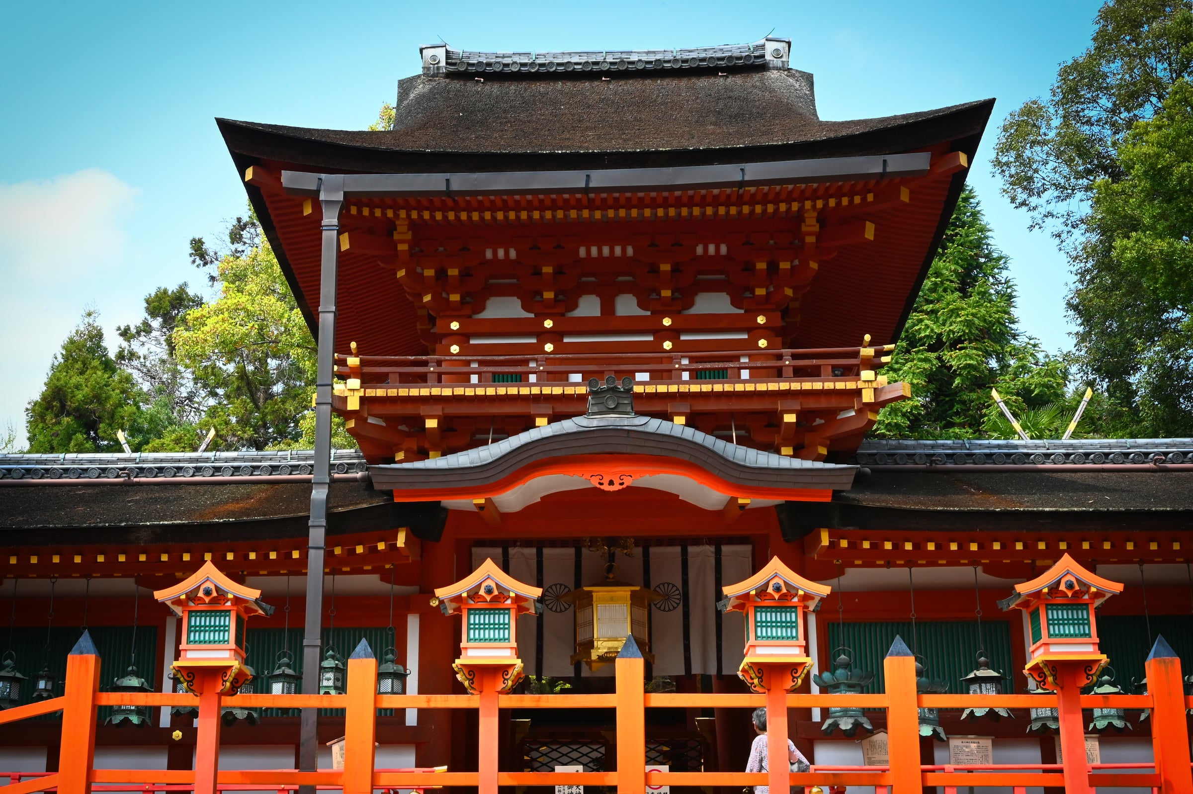 Vermillion Shrine Architecture in Nara