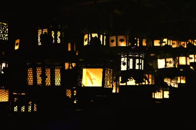 Illuminated Paper Lanterns at Night, Nara