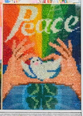 Peace Mosaic Made from Paper Cranes in Hiroshima