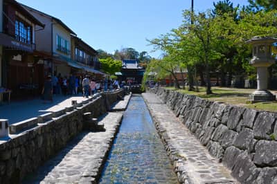 Historic Stone Canal in Traditional Hiroshima District