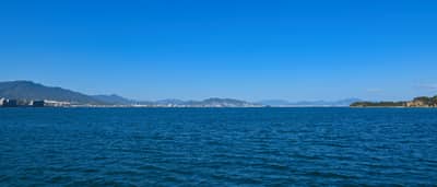 Hiroshima Bay Panorama with Mountain Range