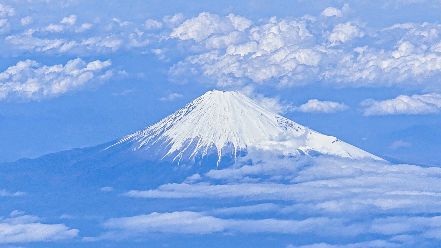 Mount Fuji Rising Above the Clouds