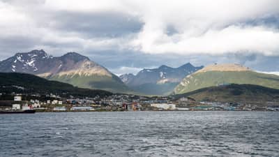 Ushuaia Waterfront and Mountain Backdrop, Tierra del Fuego