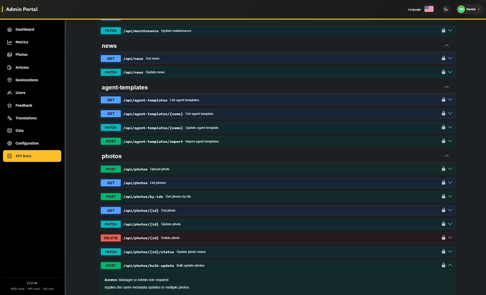 Photography CMS API Documentation Portal